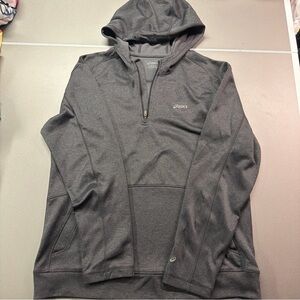 ASICS Men's Gray Quarter-zip Hoodie Size Large Excellent Condition